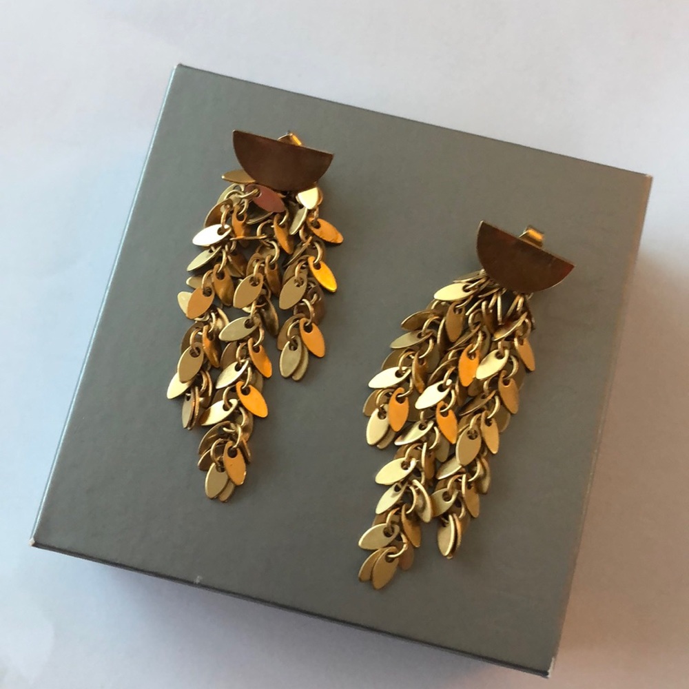 Nordstrom gold leaf drop earrings